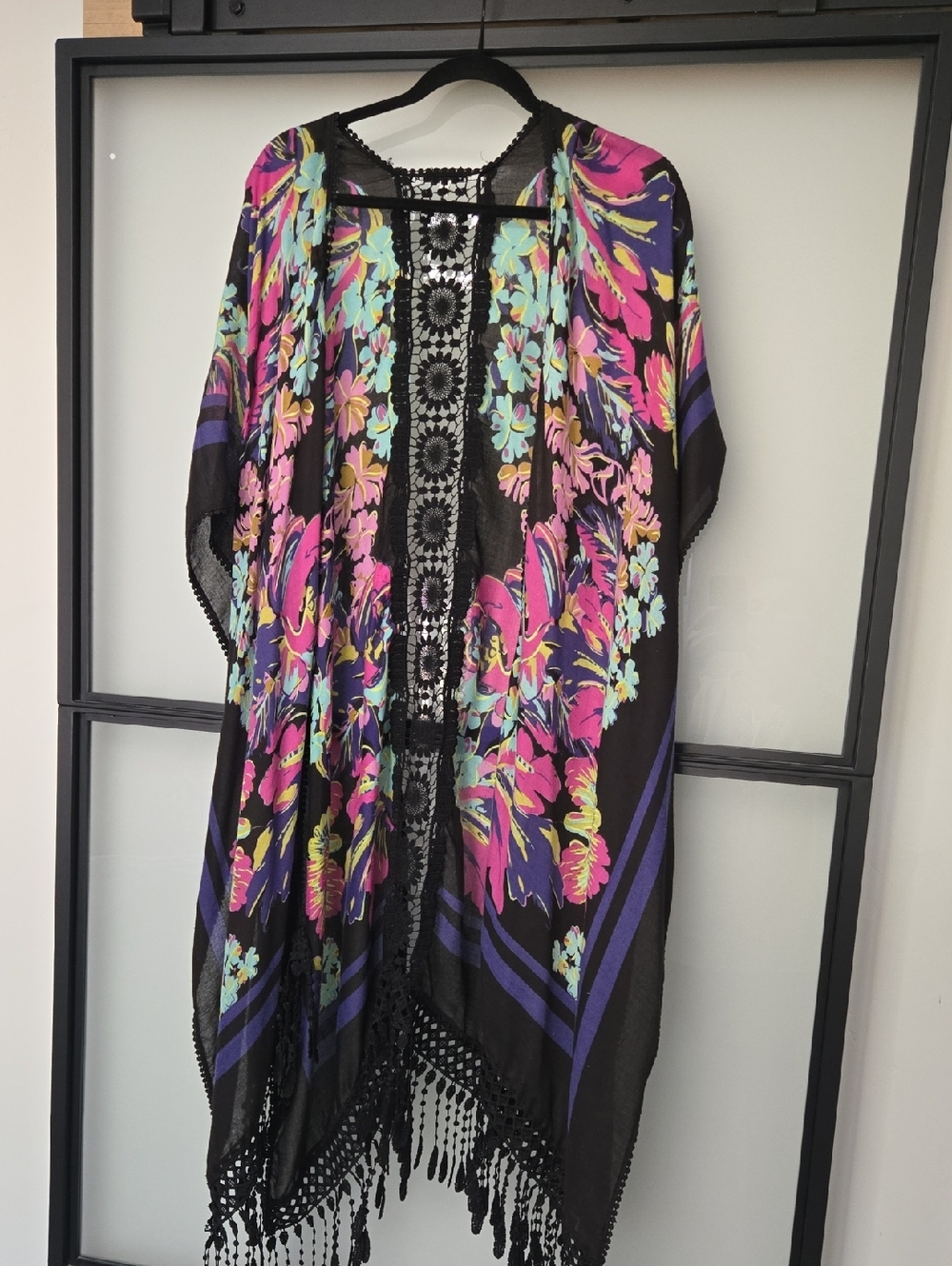 WOVEN HEART KIMONO XL